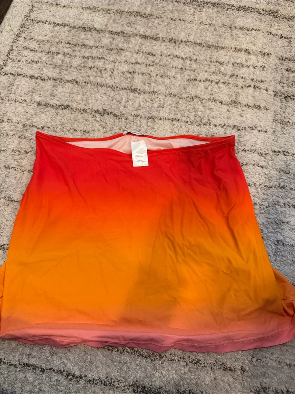 WeWoreWhat Orange to Red Ombre Swim Coverup